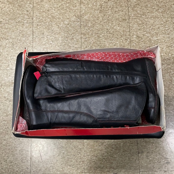 Wonders Continental Over-The-Knee Boots Black/Agon Elast Diagon Red Size: 6 - Picture 4 of 8